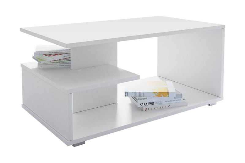 Chezum Soffbord 91 cm med Förvaring Hyllor - Grå/Vit - Möbler - Bord & matgrupper - Matbord & köksbord