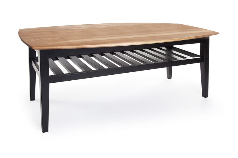 Chicago Soffbord 130 cm med Förvaring Hylla - Ek/Svart - Möbler - Bord & matgrupper - Soffbord