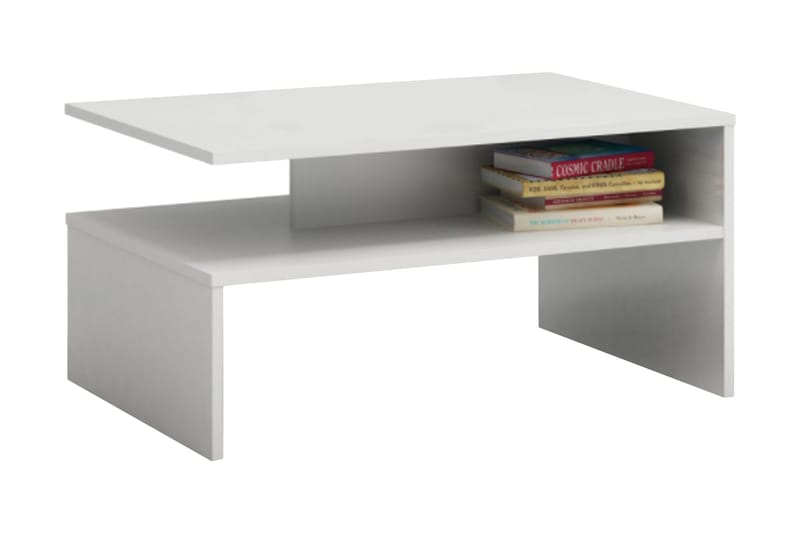Cohasset Soffbord 90 cm med Förvaring Hylla - Vit - Möbler - Bord & matgrupper - Soffbord