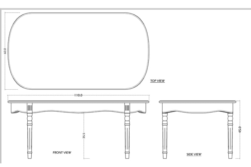 Cronkhite Soffbord 110 cm Ovalt - Grå - Möbler - Bord & matgrupper - Soffbord