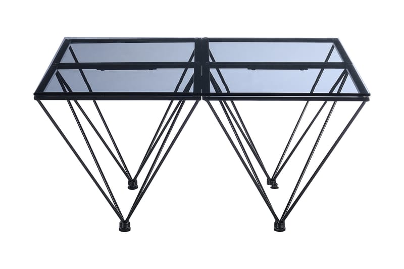 Crystal Soffbord 80 cm - Rökfärgat glas/Svart - Möbler - Bord & matgrupper - Soffbord