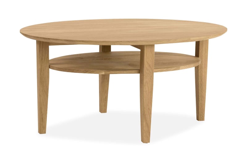 Cullman Soffbord 90 cm Ovalt med Förvaring Hylla - Ek - Möbler - Bord & matgrupper - Soffbord