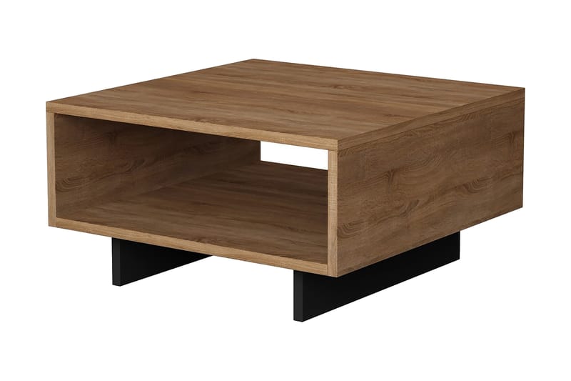 Decorta Soffbord 60 cm med Förvaring Hylla - Ekfärg/Mörkgrå - Möbler - Bord & matgrupper - Soffbord