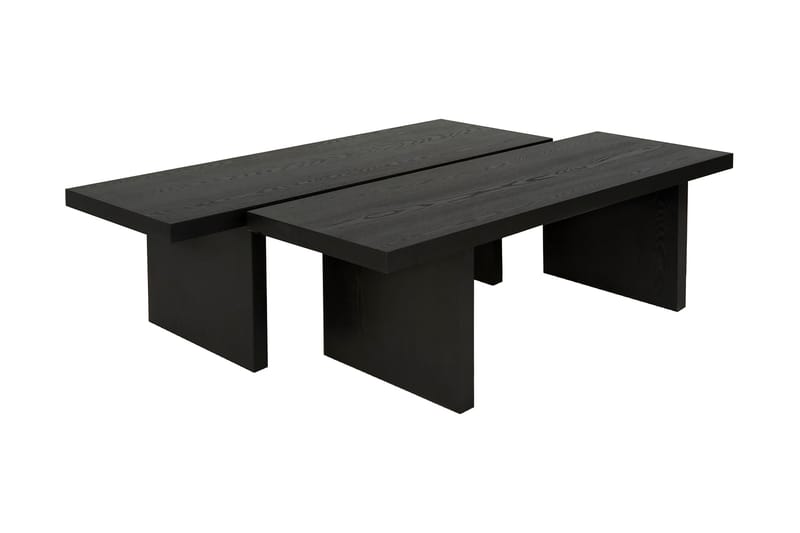 Denmen Satsbord 120 cm 2 Bord - Svart - Möbler - Bord & matgrupper - Soffbord