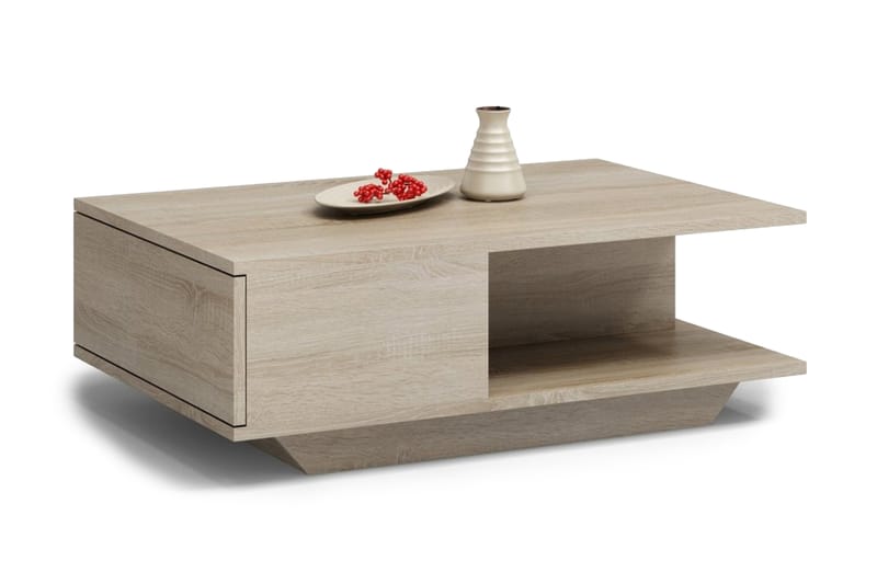 Denverse Soffbord 90 cm med Förvaring Hylla + Lucka - Sonomaek - Möbler - Bord & matgrupper - Sminkbord & toalettbord