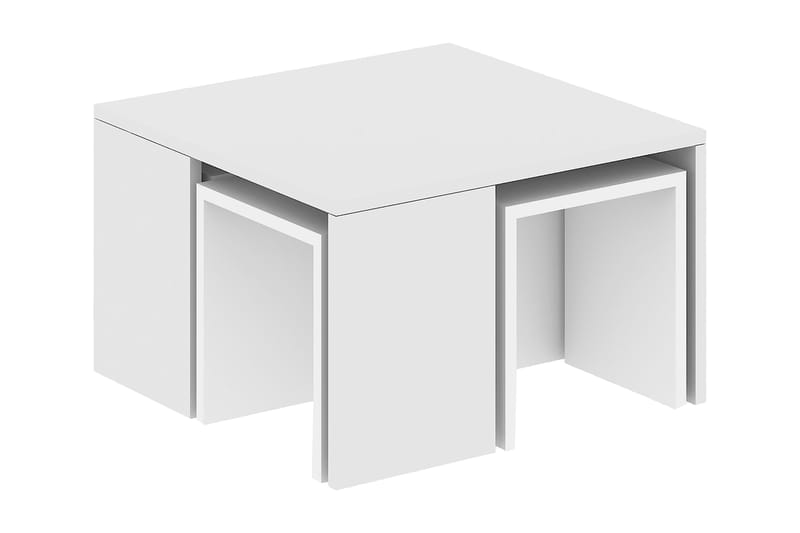 Elegancia Satsbord 60 cm 4 Bord - Vit - Möbler - Bord & matgrupper - Avlastningsbord - Lampbord