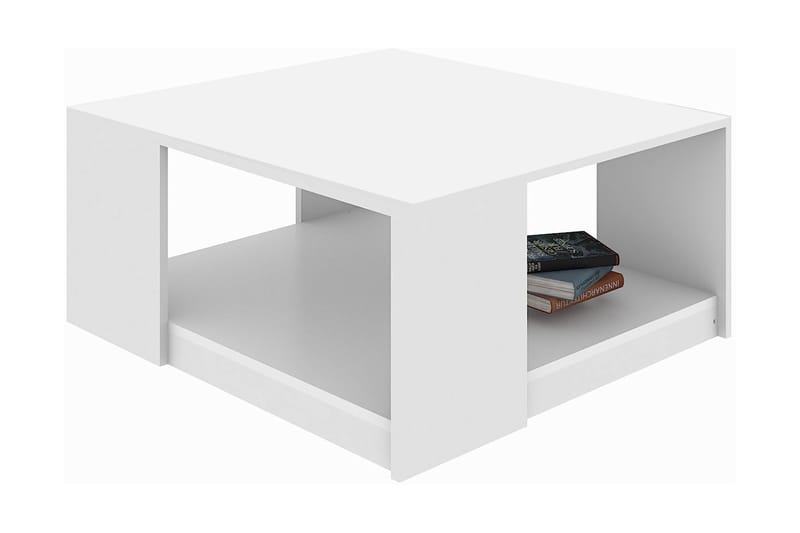 Elegancia Soffbord 90 cm med Förvaring Hylla - Vit - Möbler - Bord & matgrupper - Soffbord