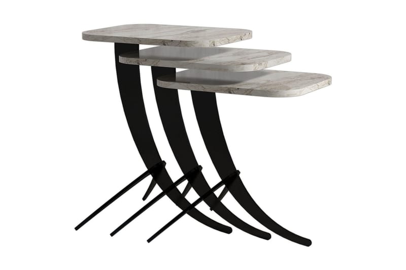 Erykah Satsbord 45 cm - Vit/Svart - Möbler - Bord & matgrupper - Avlastningsbord & sidobord - Satsbord