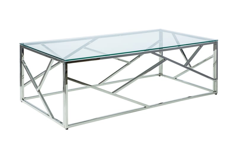 Escadan Soffbord 120 cm - Glas/Silver - Möbler - Bord & matgrupper - Avlastningsbord - Lampbord
