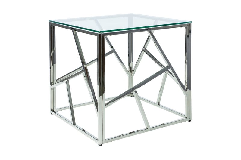 Escadan Soffbord 55 cm - Glas/Silver - Möbler - Bord & matgrupper - Avlastningsbord - Brickbord & småbord