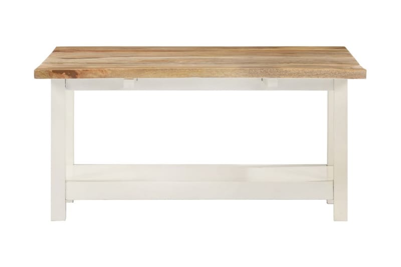 Förlängningsbart soffbord 90x(45-90)x45 cm massivt mangoträ - Vit - Möbler - Bord - Soffbord