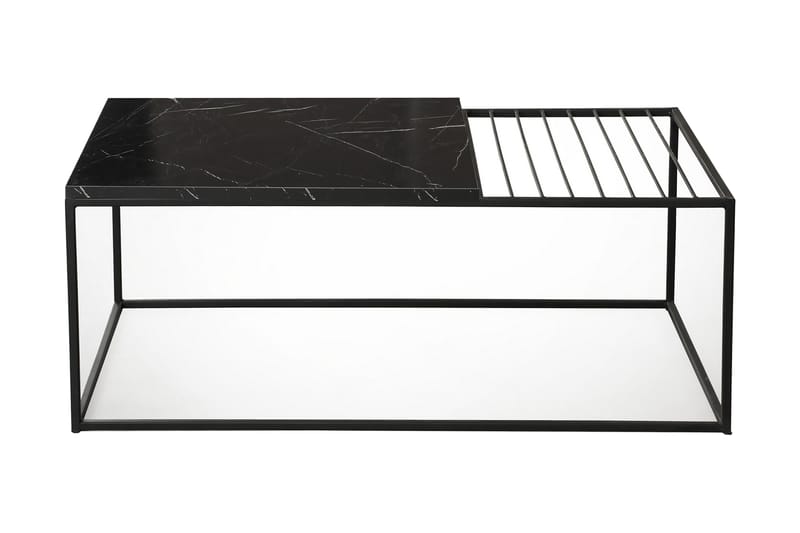Falan Soffbord 95 cm Marmormönster Ribbor - Svart - Möbler - Bord & matgrupper - Soffbord