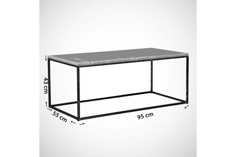 Falan Soffbord 95 cm Marmormönster - Svart - Möbler - Bord & matgrupper - Soffbord
