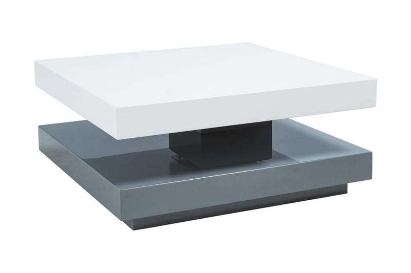 Falona Soffbord 75 cm med Förvaring Hylla - Vit/Grå - Möbler - Bord & matgrupper - Soffbord