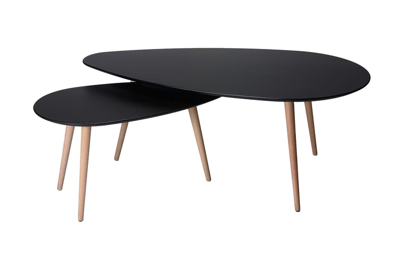 Fedra Soffbord 116 cm Ovalt - Svart/Trä - Möbler - Bord & matgrupper - Soffbord
