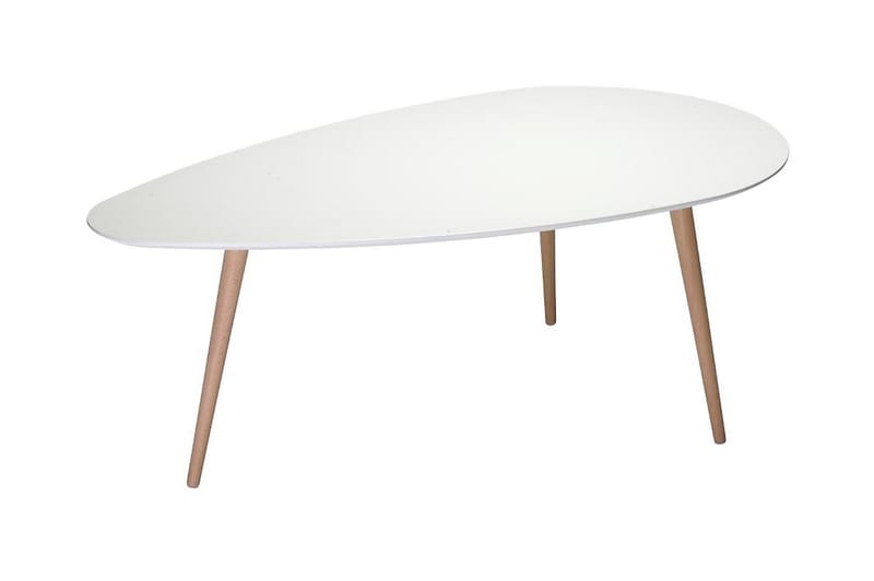 Fedra Soffbord 116 cm Ovalt - Vit/Trä - Möbler - Bord & matgrupper - Soffbord