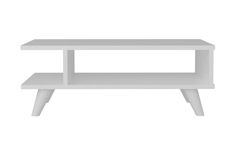 Furny Home Soffbord 80 cm med Förvaring Hylla - Vit - Möbler - Bord & matgrupper - Soffbord