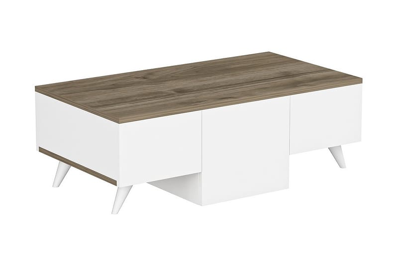 Habo Soffbord 100 cm - Vit/Valnöt - Möbler - Bord & matgrupper - Soffbord