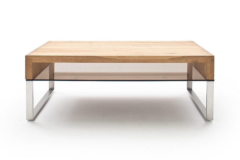 Hilaryn Soffbord 110 cm med Förvaring Hylla - Glas/Natur/Metall - Möbler - Bord & matgrupper - Soffbord