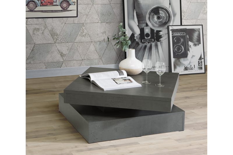 Holmeswood Soffbord 78 cm med Förvaring Hylla - Grå - Möbler - Bord & matgrupper - Soffbord