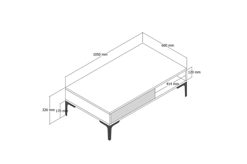 Hommaz Soffbord 105x32,6x105 cm - Brun - Möbler - Bord & matgrupper - Soffbord