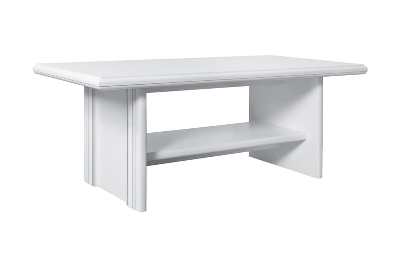 Idento Soffbord 130 cm med Förvaring Hylla - Vit - Möbler - Bord & matgrupper - Soffbord