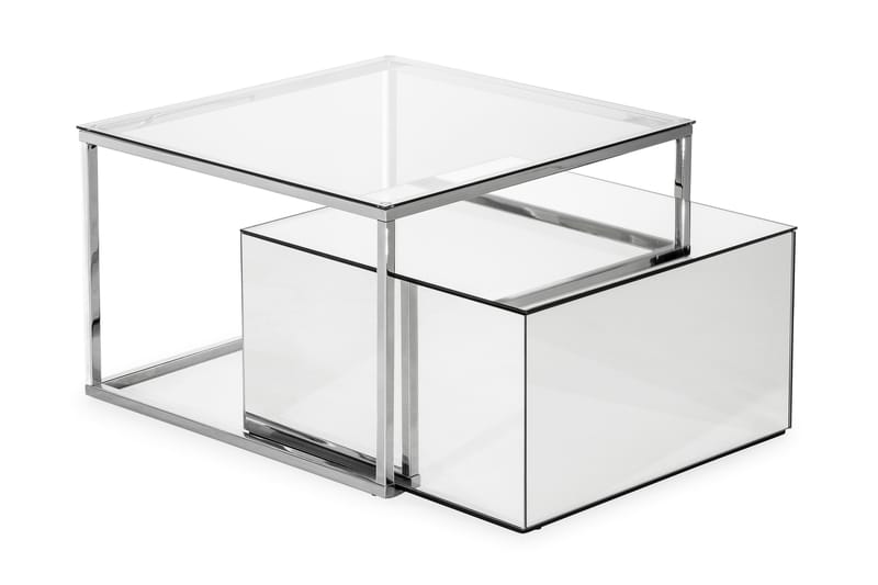 Kerkis Soffbord 70 cm - Spegel/Glas/Vit - Möbler - Bord & matgrupper - Soffbord