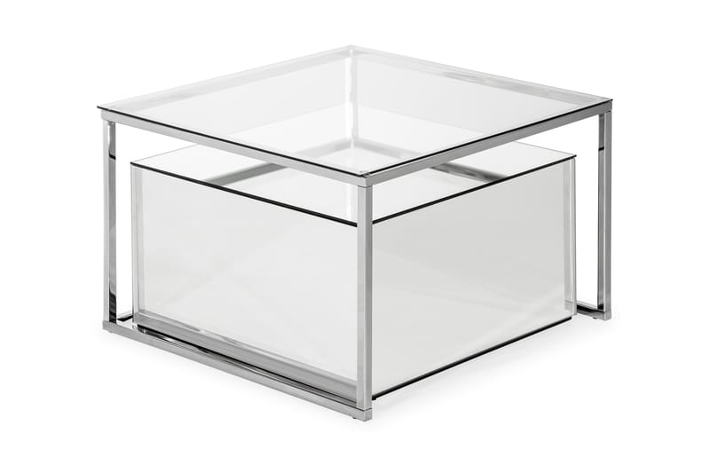 Kerkis Soffbord 70 cm - Spegel/Glas/Vit - Möbler - Bord & matgrupper - Soffbord