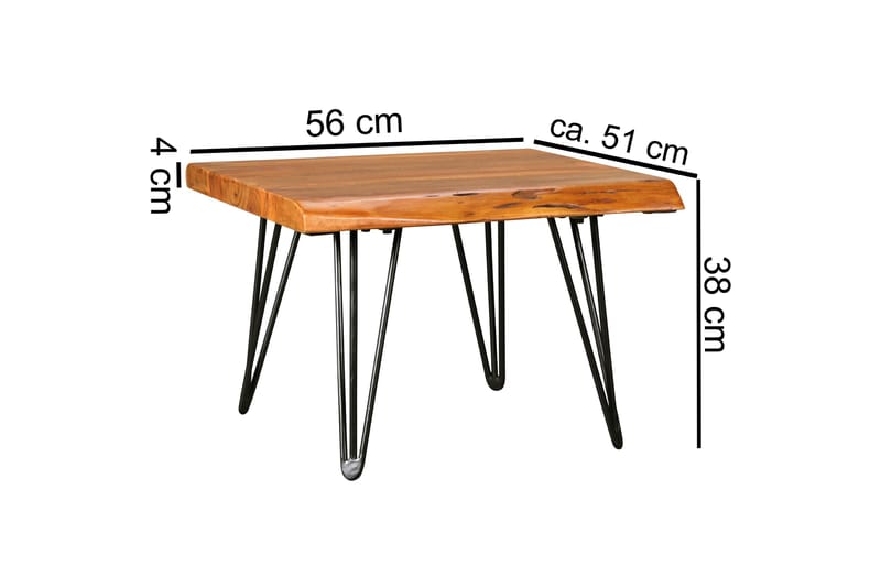 Kezia Soffbord 56 cm - Massivt Trä/Svart - Möbler - Bord & matgrupper - Soffbord