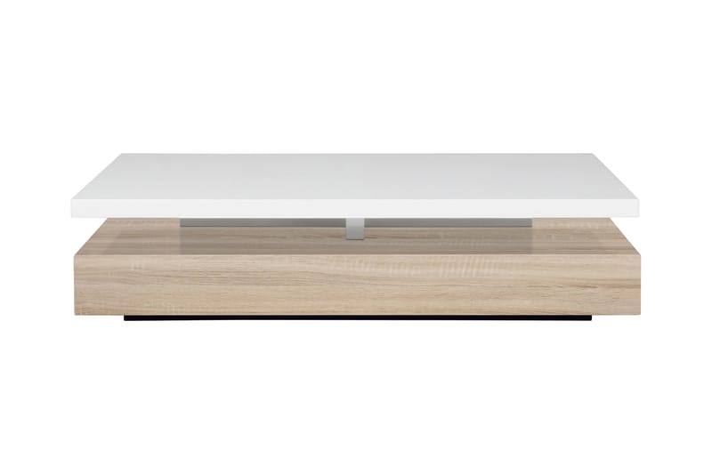 Klas Soffbord 117 cm med Förvaring Hylla - Vit/Natur - Möbler - Bord & matgrupper - Soffbord