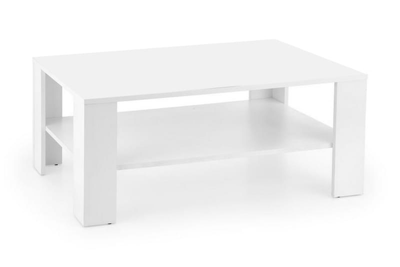 Kwadro Soffbord 110 cm med Förvaring Hylla - Vit - Möbler - Bord & matgrupper - Soffbord