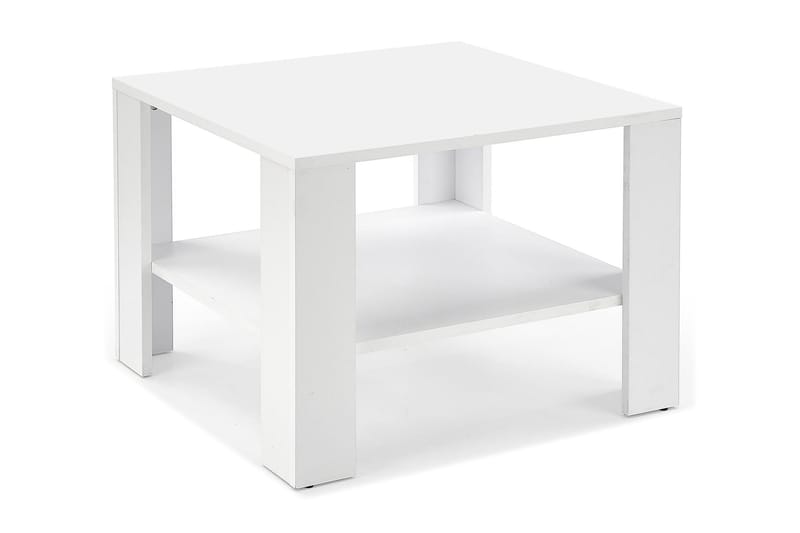 Kwadro Soffbord 70 cm med Förvaring Hylla - Vit - Möbler - Bord & matgrupper - Soffbord