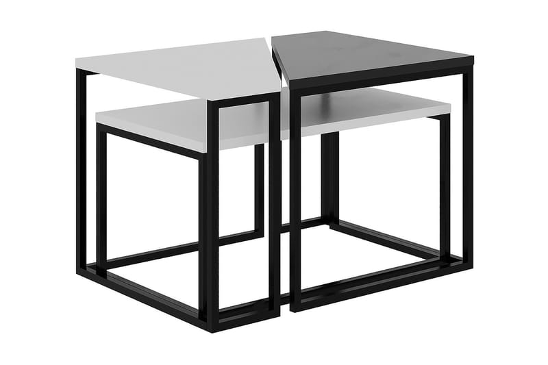 Liepene Satsbord 64 cm 3 Bord - Vit/Antracit - Möbler - Bord & matgrupper - Avlastningsbord & sidobord - Satsbord