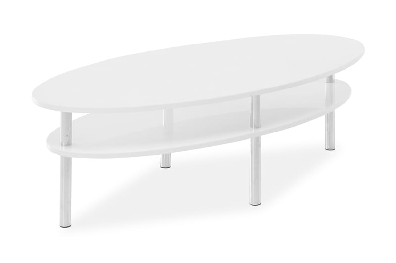 Lipp Soffbord 140 cm Ovalt med Förvaring Hylla - Vit/Krom - Möbler - Stolar & fåtöljer - Fåtölj - Howard fåtölj