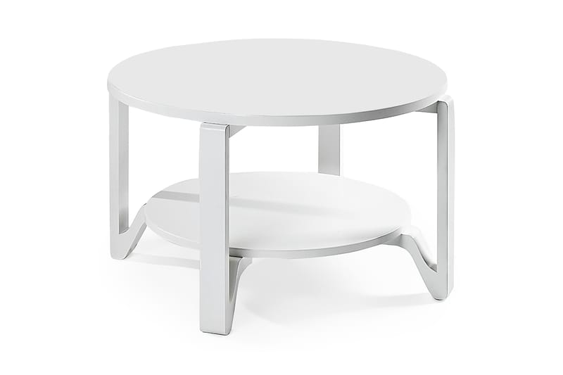 Lund Soffbord 80 cm Runt - Vit - Möbler - Bord & matgrupper - Soffbord - Soffbord med förvaring
