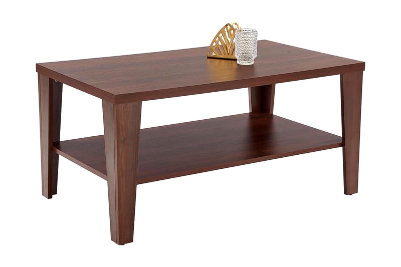 Mantras Soffbord 110 cm med Förvaring Hylla - Valnöt - Möbler - Bord & matgrupper - Avlastningsbord - Brickbord & småbord
