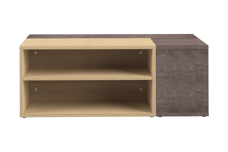 Marstovik Soffbord 90 cm med Förvaring Hyllor - Trä/Betongbrun/Vit - Möbler - Bord & matgrupper - Soffbord