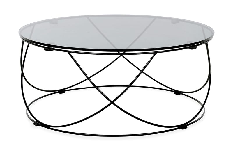 Mechelle Soffbord 85 cm Runt - Glas/Svart - Möbler - Bord & matgrupper - Soffbord
