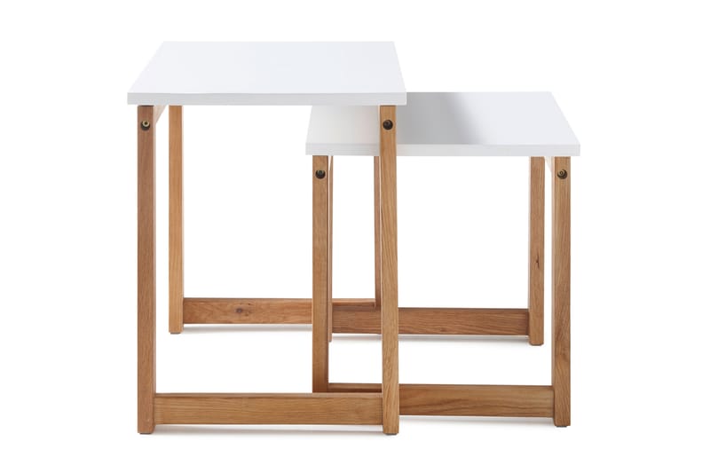 Miliah Satsbord 50 cm - Vit/Ek - Möbler - Bord & matgrupper - Avlastningsbord & sidobord - Satsbord
