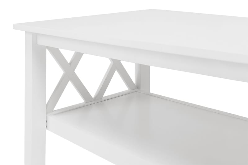 Milla Soffbord 120 cm med Förvaring Hylla - Vit - Möbler - Bord & matgrupper - Soffbord