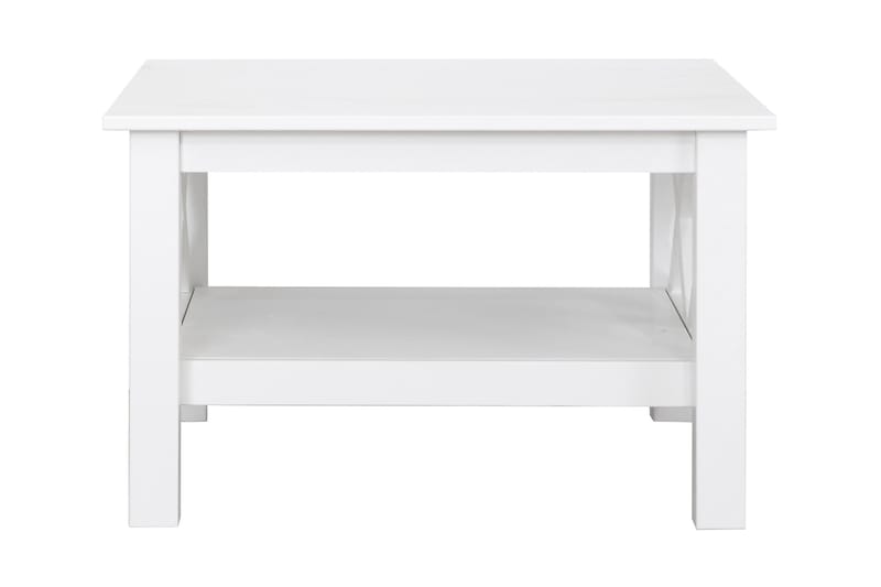 Milla Soffbord 80 cm med Förvaring Hylla - Vit - Möbler - Bord & matgrupper - Soffbord