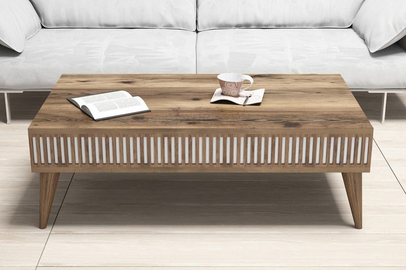 Millay Soffbord 105 cm med Förvaring Hylla - Valnötsbrun - Möbler - Tv möbel & mediamöbel - TV-möbelset