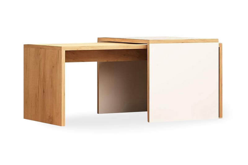 Mod Design Satsbord 90 cm 2 Bord - Trä/Vit - Möbler - Bord & matgrupper - Soffbord