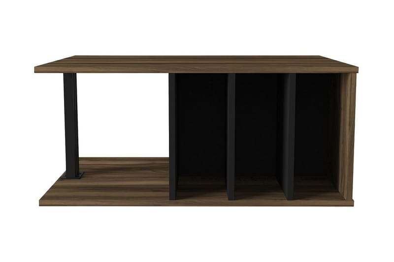 Mohed Soffbord 90 cm med Förvaring Hyllor - Brun/Svart - Möbler - Bord & matgrupper - Soffbord