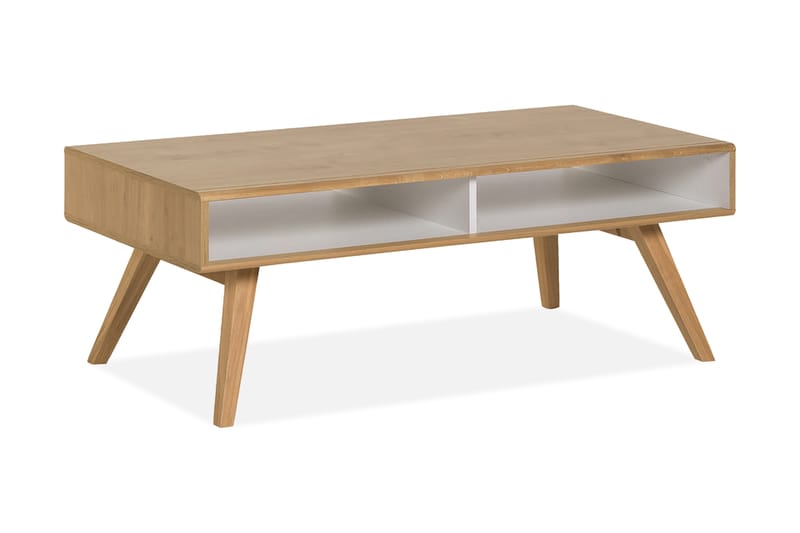Nature Soffbord 120 cm med Förvaring Vit/Ek - VOX - Möbler - Bord & matgrupper - Soffbord