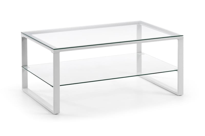 Navis Soffbord 90 cm - Glas/Vit/Ljusgrå - Möbler - Bord & matgrupper - Soffbord