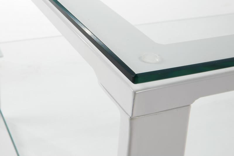 Navis Soffbord 90 cm - Glas/Vit/Ljusgrå - Möbler - Bord & matgrupper - Soffbord