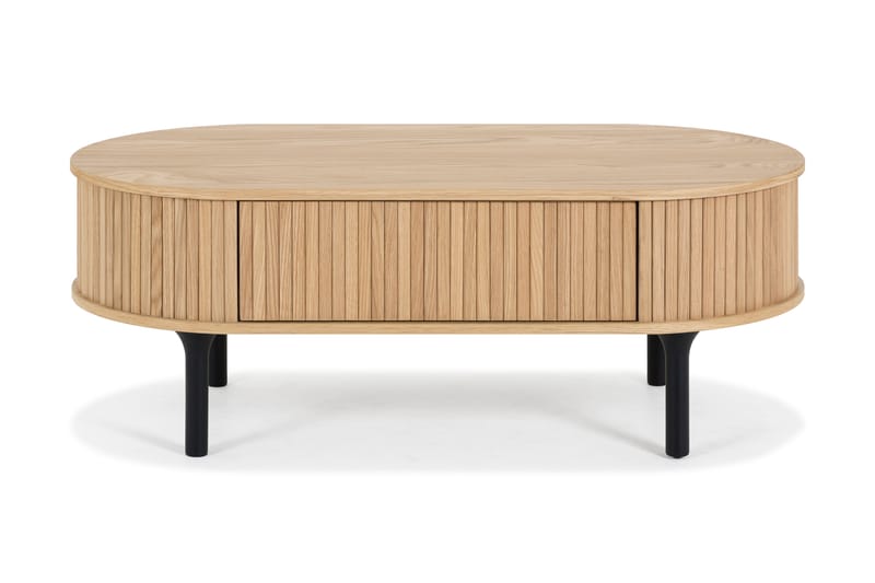 Noira Soffbord 118 cm Ovalt med Förvaring Låda - Natur - Möbler - Bord & matgrupper - Matbord & köksbord