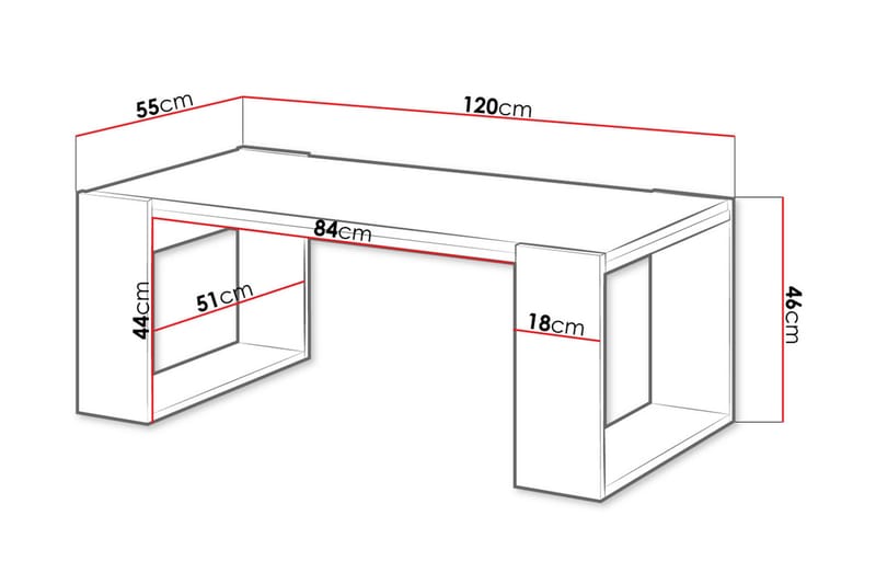 Oberting Soffbord 120 cm - Antracit/Natur - Möbler - Bord & matgrupper - Soffbord