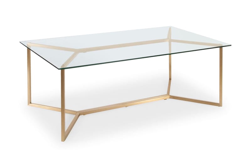 Palma Soffbord 130 cm - Glas/Mässing - Möbler - Bord & matgrupper - Soffbord